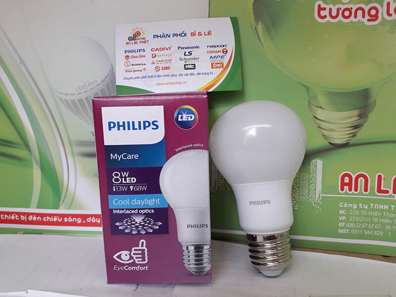 Đèn Led chiếu sáng Bulb My Care 8W an toàn cho mắt người tiêu dùng