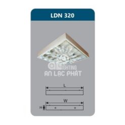 Máng đèn Duhal phản quang lắp nổi LDN320 công suất 3 x 9W