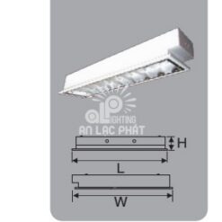 Máng đèn phản quang âm trần Duhal LDA 120 công suất 1x9w