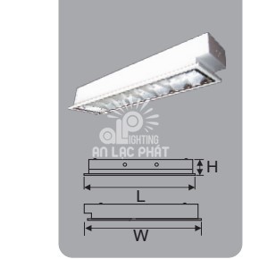 Máng đèn phản quang âm trần Duhal LDA 120 công suất 1x9w