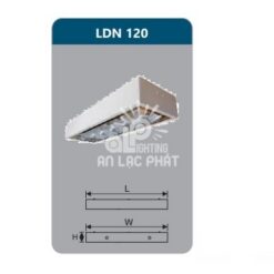 Máng đèn phản quang lắp nổi Duhal LDN120 công suất 1 x 9W