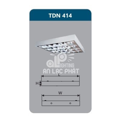 Máng đèn phản quang TDN414 lắp nổi Duhal công suất 4 x 14w