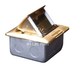 Ổ cắm âm sàn có đế âm cho S-Flexi màu nhũ vàng