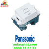 Ổ cắm điện thoại WNTG15649W Panasonic 4 cực thiết kế an toàn