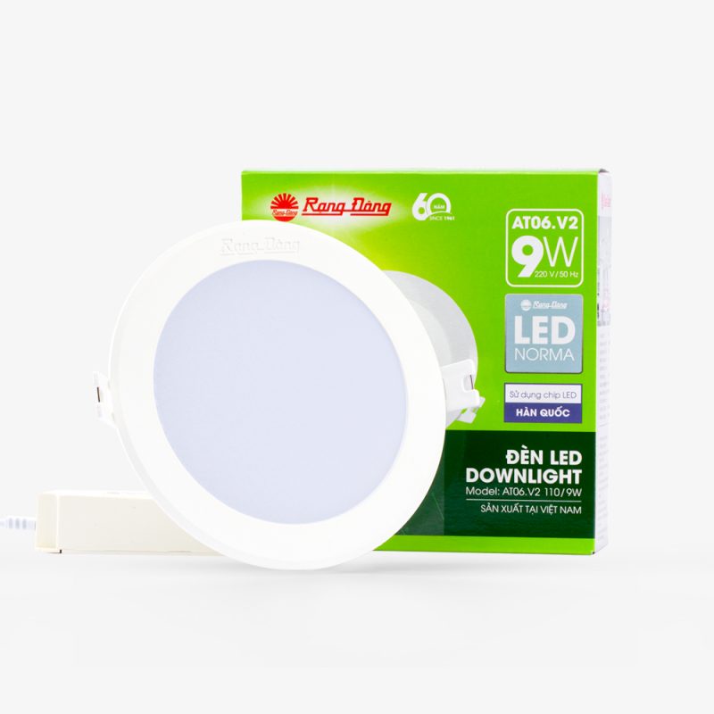 Hình ảnh đèn âm trần Rạng Đông 9W AT06.V2 110/9W lỗ cắt 110mm