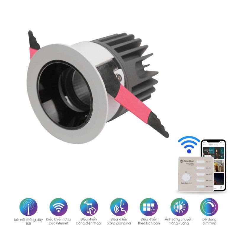 Hình ảnh đèn downlight 7W Rạng Đông AT19.BLE 65/7W (A24) hẹn giờ bật tắt