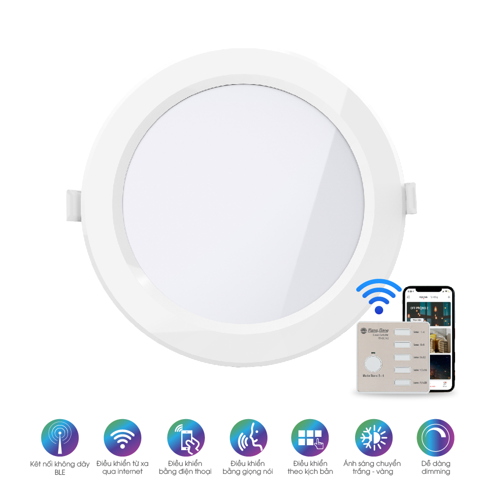 Hình ảnh đèn downlight 7W Rạng Đông PT04.BLE 90/7W panel tròn