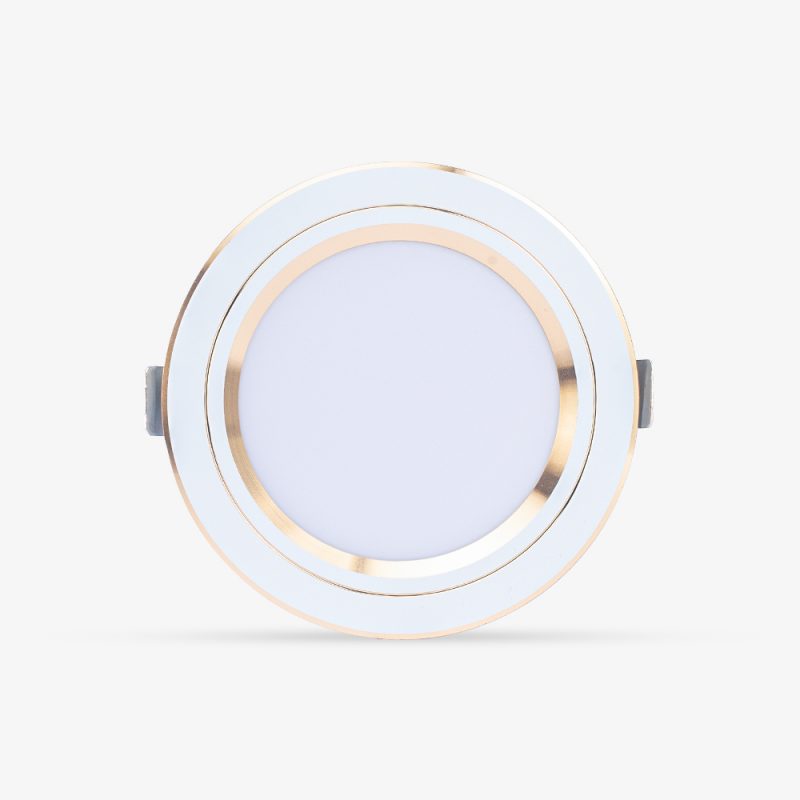 Hình ảnh Đèn led âm trần 3 màu 12W Rạng Đông AT20 ĐM 110/12W viền bạc/vàng