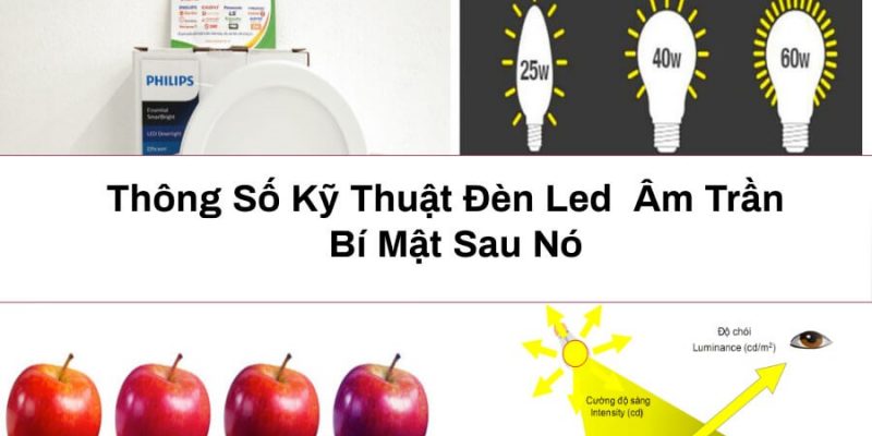 Thông số kỹ thuật của đèn led âm trần - Bí mật sau nó