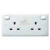 Ổ cắm đôi 3 chấu Schneider 13A có công tắc, kiểu Anh