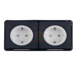 Ổ cắm đôi Schneider Mureva chống thấm nước