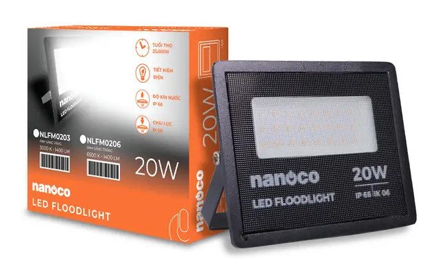 Đèn led chiếu pha 20W Mini Series NLFM020 Nanoco góc chiếu 110° 