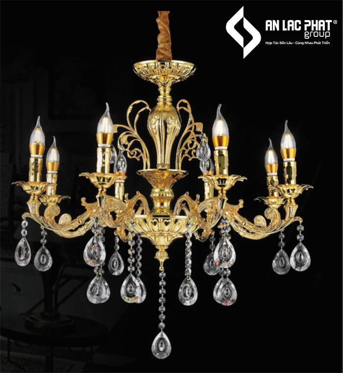 Đèn chùm nến pha lê DC1708T8 355 Decor đường nét tinh xảo