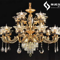 Đèn chùm nến pha lê DC6081T15 355 Decorsang trọng vượt trội