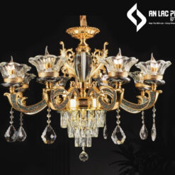 Đèn chùm nến pha lê DC6081T8 355 Decor sang trọng và hiện đại