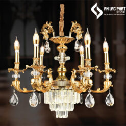 Đèn chùm nến pha lê DC904T6 355 Decor sang trọng đẹp mắt