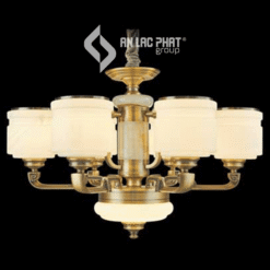 Đèn chùm đơn giản cho phòng khách chao thủy tinh Euroto C-157/6