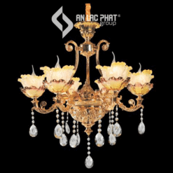 Đèn chùm hoa hạt pha lê trong suốt tinh xảo Euroto C-7351/6