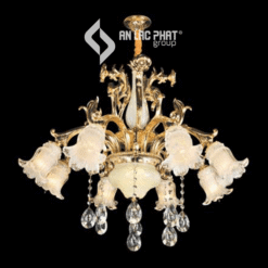 Đèn chùm hoa nến cổ điển hạt pha lê Euroto C-7305/8