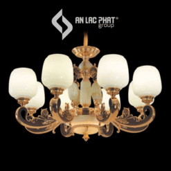 Đèn chùm phong cách tân cổ điển chao đá Euroto C-62/8