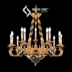 Đèn chùm sứ hợp kim mạ vàng cao cấp Euroto C-306/15+1