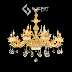 Đèn chùm thả pha lê cổ điển mạ vàng 24K Euroto C-2068/15