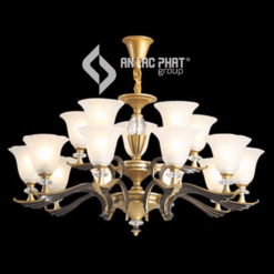 Đèn chùm trang trí đơn giản chao thủy tinh mờ Euroto C-09/8+4