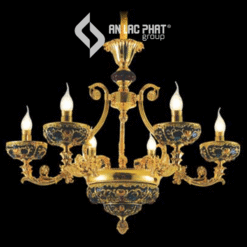 Đèn chùm treo phòng khách bóng nến Euroto C-67/6