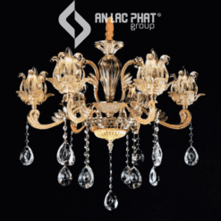 Đèn chùm treo trần phòng khách chao pha lê Euroto C-7301/6