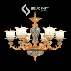 Đèn led chùm trang trí chao thủy tinh Euroto C-57/6