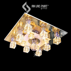 Đèn mâm ốp trần phòng khách hạt thủy tinh Euroto ML-2152