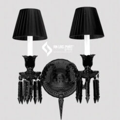 Đèn gắn tường trang trí phòng khách VDC9801T2 đen 355 Decor sang