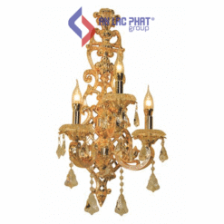 Đèn led trang trí treo tường bóng nến chao thủy tinh Euroto VC-039/3